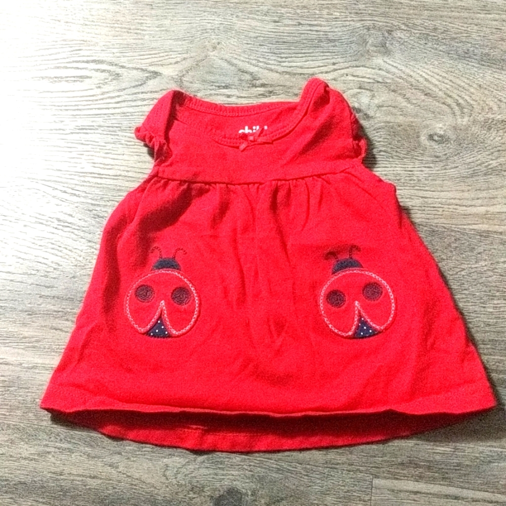 Child of Mine Red Lady Bug Newborn Dress